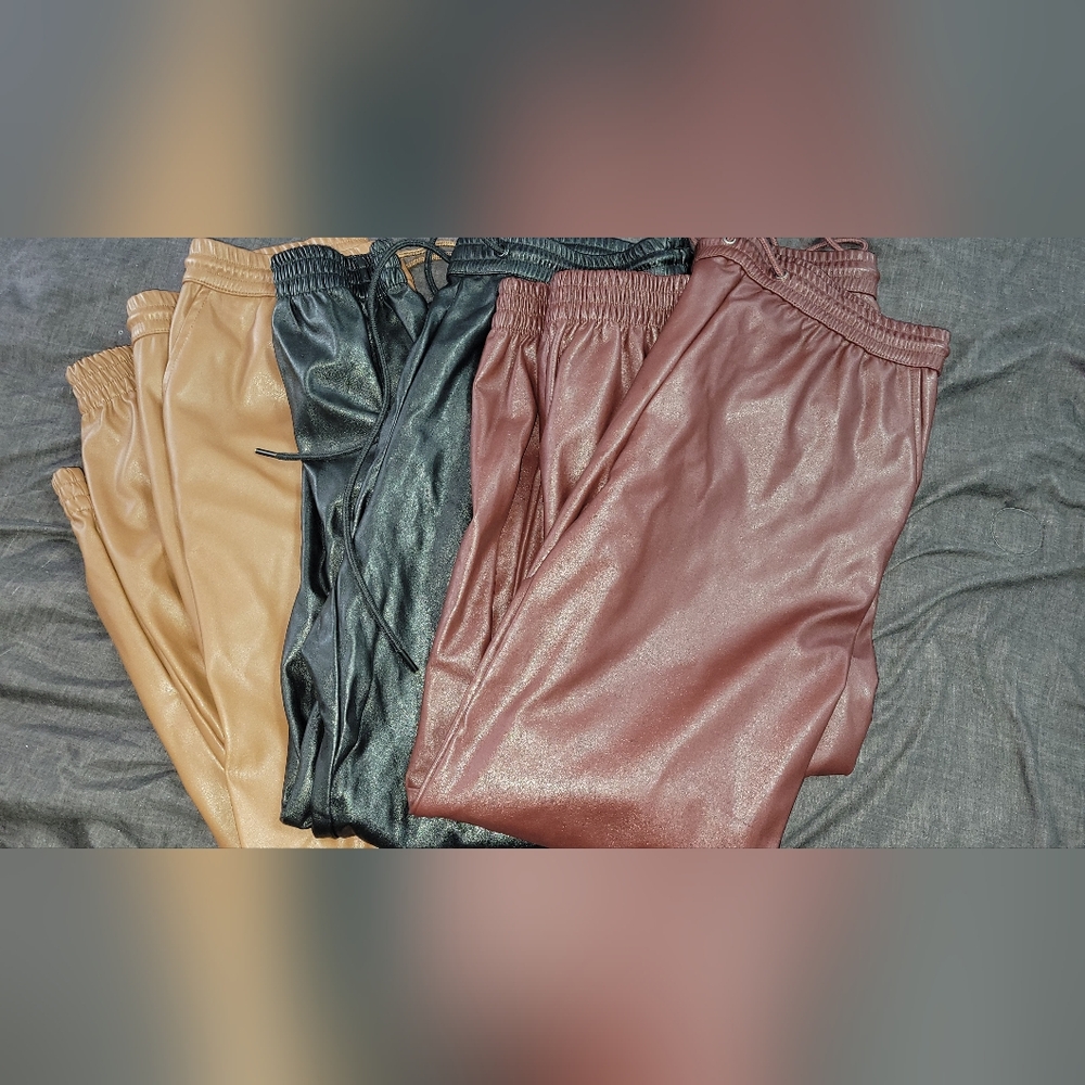 Faux Leather Joggers A New Day